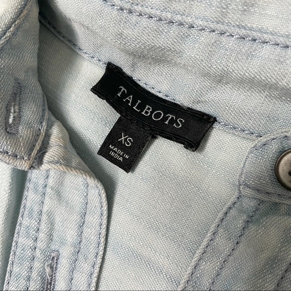 Talbots light chambray roll tab tunic - Picture 4 of 7